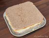 sernik orzechowy przekładaniec ciasto orzechowo serowe