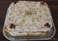 sernik orzechowy przekładaniec ciasto orzechowo serowe